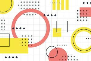 abstract pink and yellow geometric shapes background design vector