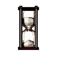 flow sandglass hourglass game pixel art vector illustration