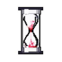 minuto reloj de arena reloj de arena juego píxel Arte vector ilustración