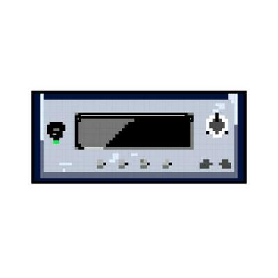 home av receiver game pixel art vector illustration