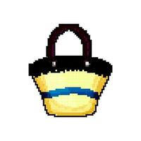 canvas beach bag game pixel art vector illustration