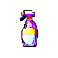 bottle bathroom cleaner game pixel art vector illustration