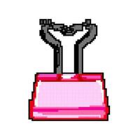 business binder clip game pixel art vector illustration