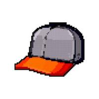 front baseball cap game pixel art vector illustration