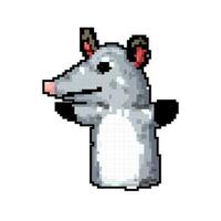 mole hand puppet game pixel art vector illustration