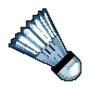 shuttlecock ball sport game pixel art vector illustration