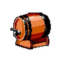 alcohol barrel wine game pixel art vector illustration