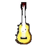 jazz acoustic guitar game pixel art vector illustration