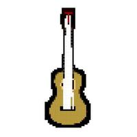 concierto acústico guitarra juego píxel Arte vector ilustración