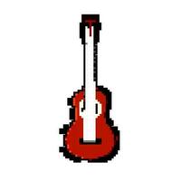 musician acoustic guitar game pixel art vector illustration