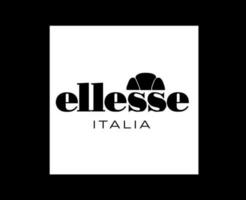 Ellesse Italia Logo Brand Clothes Symbol Black And White Design Vector Illustration