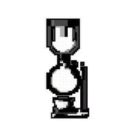 brew syphon coffee maker game pixel art vector illustration