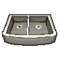 modern metal sink game pixel art vector illustration