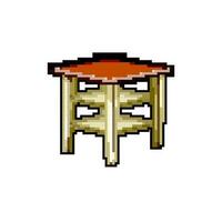 room table dining game pixel art vector illustration