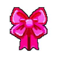 surprise bow ribbon game pixel art vector illustration