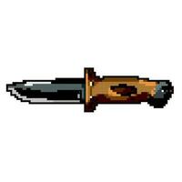 equipment military knife game pixel art vector illustration