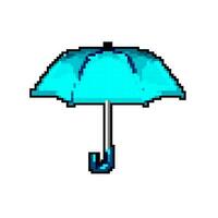 handle umbrella rain game pixel art vector illustration