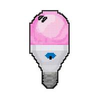 remote smart light bulb game pixel art vector illustration
