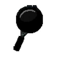 iron frying pan kitchen game pixel art vector illustration