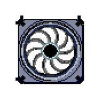 processor cooling fan pc game pixel art vector illustration