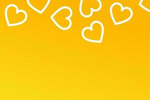 Yellow love background. Empty vivid love background vector illustration.