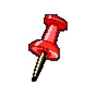 red push pin game pixel art vector illustration