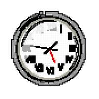 round wall clock game pixel art vector illustration