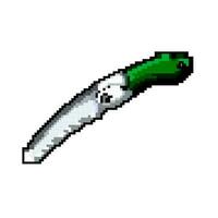 tool saw hand game pixel art vector illustration