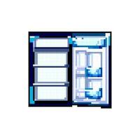 door fridge refrigerator game pixel art vector illustration