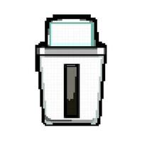 document cut shredder game pixel art vector illustration