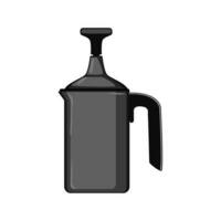 coffee milk frother cartoon vector illustration