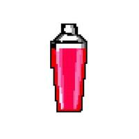 metal cocktail shaker game pixel art vector illustration