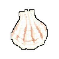 spiral sea shell game pixel art vector illustration