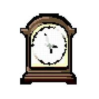 antique clock vintage game pixel art vector illustration