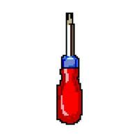 repair screwdriver tool game pixel art vector illustration