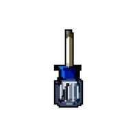 steel screwdriver tool game pixel art vector illustration