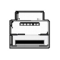 copier scanner document game pixel art vector illustration