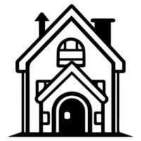house building, mansion, vector icon.
