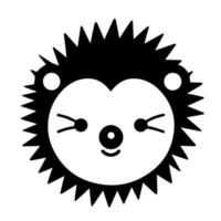 Cute cartoon hedgehog vector icon