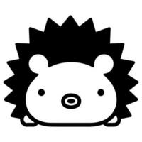 Cute cartoon hedgehog vector icon