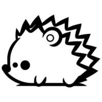 Cute cartoon hedgehog vector icon