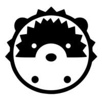 Cute cartoon hedgehog vector icon