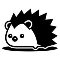 Cute cartoon hedgehog vector icon