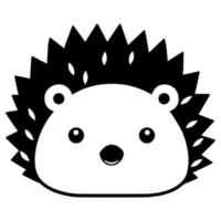 Cute cartoon hedgehog vector icon