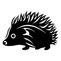 Cute cartoon hedgehog vector icon