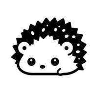 Cute cartoon hedgehog vector icon