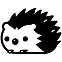 Cute cartoon hedgehog vector icon