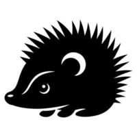 Cute cartoon hedgehog vector icon