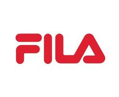 Fila Brand Logo Symbol Red Design Clothes Fashion Vector Illustration