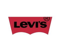 Levis Brand Clothes Logo Red And Black Symbol Design Fashion Vector Illustration